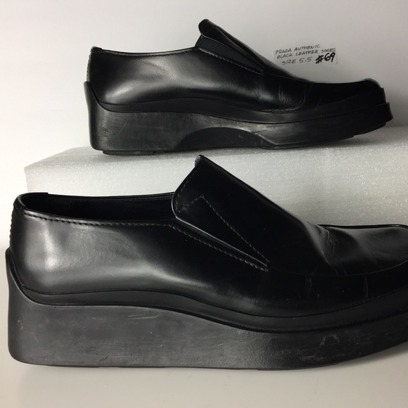 Authentic Prada women's Black shoes size 5.5 stock #69 - Picture 13 of 15
